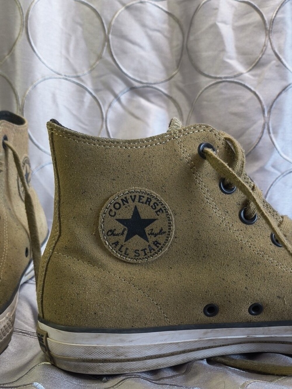 Converse Men’s High-Top Sneakers - Tan Size 11 - Picture 3 of 6